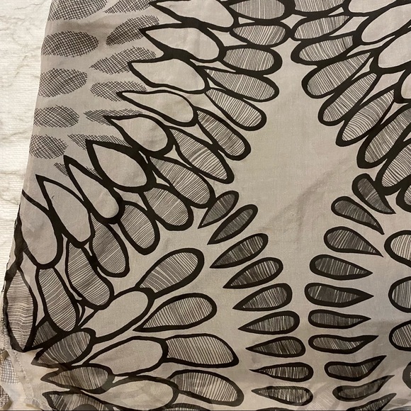 Collective Concepts Preppy Gray Silk Floral Boho Retro Sleeveless Y2K Dress - Picture 2 of 7